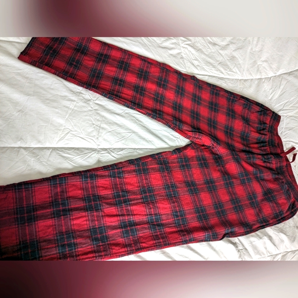 Uniqlo pajama pants red flannel women's LG